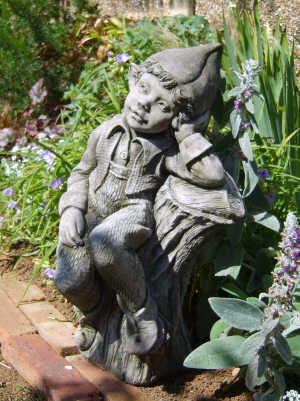 Peaches tree fairy statue for the garden